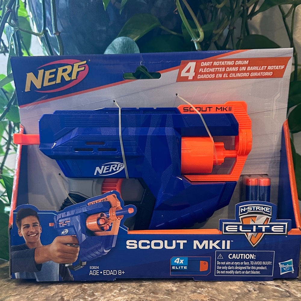 Nerf N-Strike Elite Scout MKII Blaster - Vibrant Blue and Orange